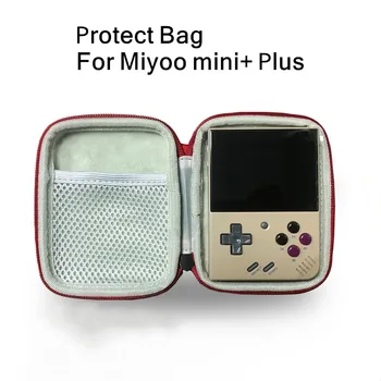 Переносной чехол для консоли Miyoo Mini + Защитная пленка для экрана из закаленного стекла Miyoo Mini Plus, сумка для хранения, чехол для коробки, игровые аксессуары