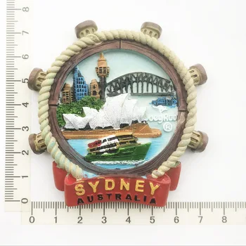 Подарочное украшение из цветной смолы с магнитом на холодильник, туристический сувенир, наклейка с сообщением в Сиднейском оперном театре, Австралия