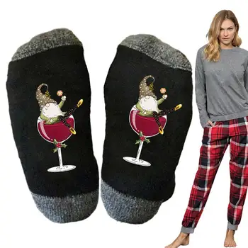 Рождественские носки Для взрослых, хлопковые компрессионные носки, Красочные носки, создающие рождественское настроение Благодаря впитыванию пота, Подарок для жены