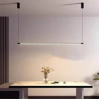 Современная длинная светодиодная потолочная люстра для столовой, кухни, бара, подвесное освещение, Дизайн подвески, Люстры, светильники