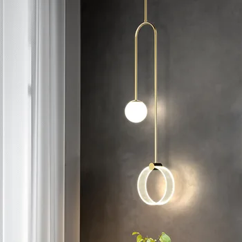 Современная роскошная спальня, светодиодная прикроватная подвесная лампа, освещение для гостиной, освещение для кухни в скандинавском стиле, декор подвесной комнаты для ресторана