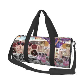 Спортивные сумки T-Taylors Singer Swifts Music с обувью, спортивная сумка для пары выходного дня, сумка для путешествий, Красочная сумка для фитнеса