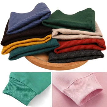 Хлопчатобумажная трикотажная ребристая ткань, эластичные ребристые рукава, свитер, пуховик, брюки, подол, расширенные манжеты, ткань для шитья своими руками, принадлежности для одежды